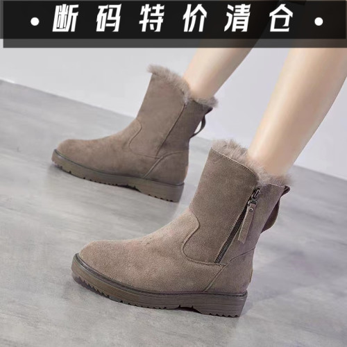 品牌平底雪地靴女大棉鞋2024年秋冬季新款加絨加厚保暖防滑短靴 品牌平底雪地靴女大棉鞋2024年秋冬季新款加絨加厚保暖防滑短靴