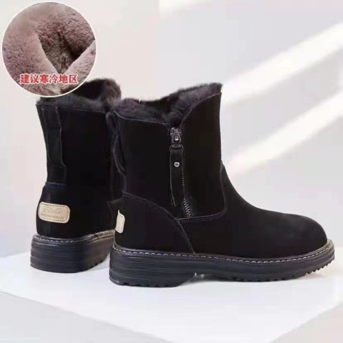 品牌平底雪地靴女大棉鞋2024年秋冬季新款加絨加厚保暖防滑短靴 品牌平底雪地靴女大棉鞋2024年秋冬季新款加絨加厚保暖防滑短靴