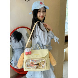 可愛大耳朵吧唧穀子痛包斜後後背包日系學院風雙肩包娃包少女心單肩包