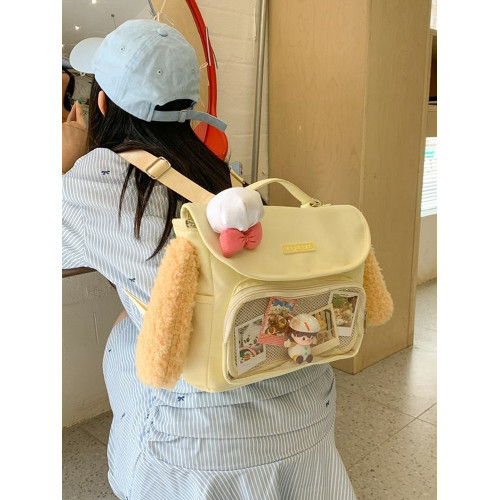 可愛大耳朵吧唧穀子痛包斜後後背包日系學院風雙肩包娃包少女心單肩包