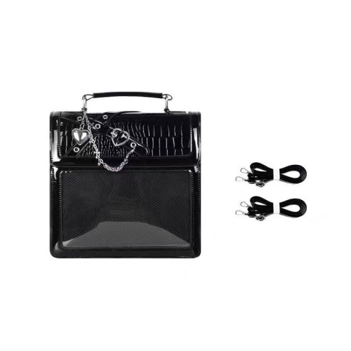 原創亞文化哥特辣妹透明二次元吧唧痛包包女【黑桃派對】