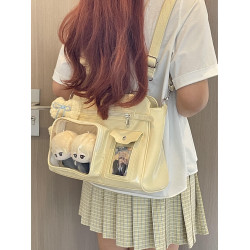 Aplysia日系萌透痛包演唱會追星藏支架燈牌包娃包單肩斜背雙肩包