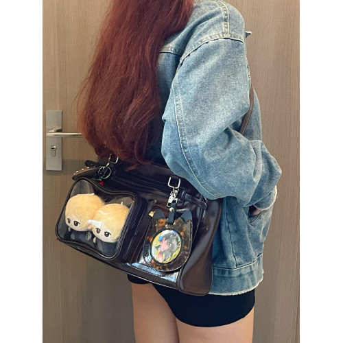 Aplysia日系萌透痛包演唱會追星藏支架燈牌包娃包單肩斜背雙肩包