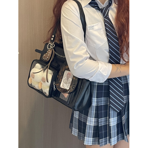 Aplysia日系萌透痛包演唱會追星藏支架燈牌包娃包單肩斜背雙肩包