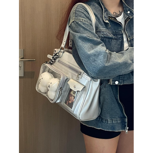 Aplysia日系萌透痛包演唱會追星藏支架燈牌包娃包單肩斜背雙肩包