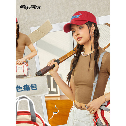 酷樂潮玩美式多功能斜後後背包可拆卸痛包新款男女學生娃包小衆隨變包