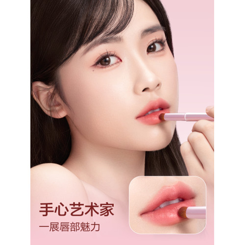 歐億姿雙頭脣刷口紅伸縮可攜式脣線筆塗嘴脣化妝帶蓋矽膠脣刷化妝刷