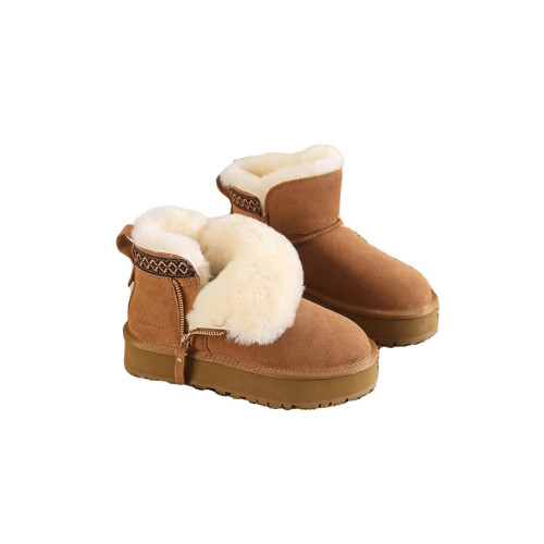 品牌特價厚底增高雪地靴女冬季新款皮毛一體東北短筒加厚保暖棉鞋 品牌特價厚底增高雪地靴女冬季新款皮毛一體東北短筒加厚保暖棉鞋