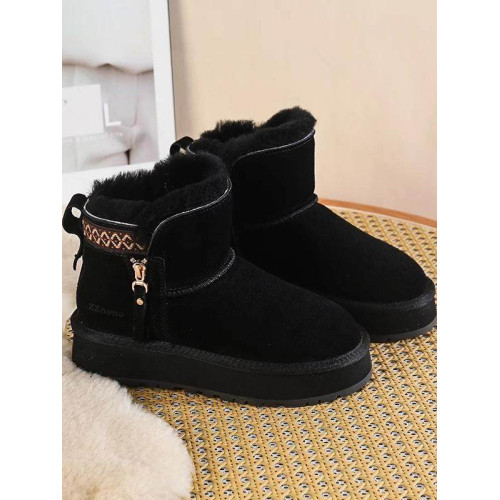 品牌特價厚底增高雪地靴女冬季新款皮毛一體東北短筒加厚保暖棉鞋 品牌特價厚底增高雪地靴女冬季新款皮毛一體東北短筒加厚保暖棉鞋