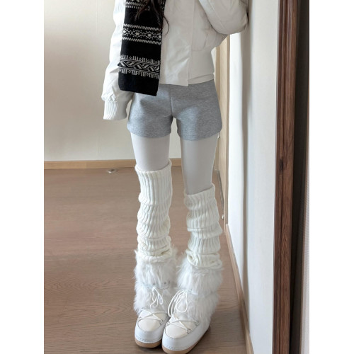 花小姐辣妹白色厚底雪地靴女款2026新款冬季毛毛靴子加絨保暖棉鞋