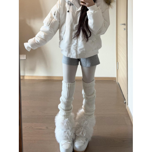 花小姐辣妹白色厚底雪地靴女款2026新款冬季毛毛靴子加絨保暖棉鞋