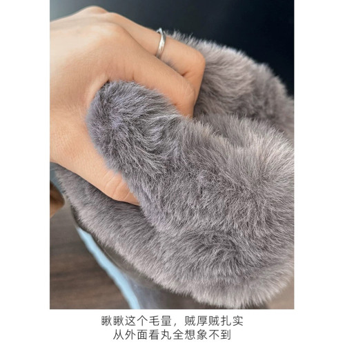 保暖灰色雪地靴女款2026新款冬季爆款加絨加厚東北長筒棉鞋女厚底 保暖灰色雪地靴女款2026新款冬季爆款加絨加厚東北長筒棉鞋女厚底