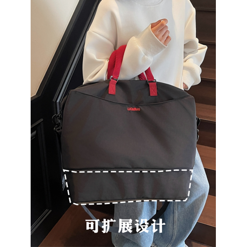 短途旅行包大容量可套拉桿箱登機包女瑜珈包孕婦待産包可拓展折疊