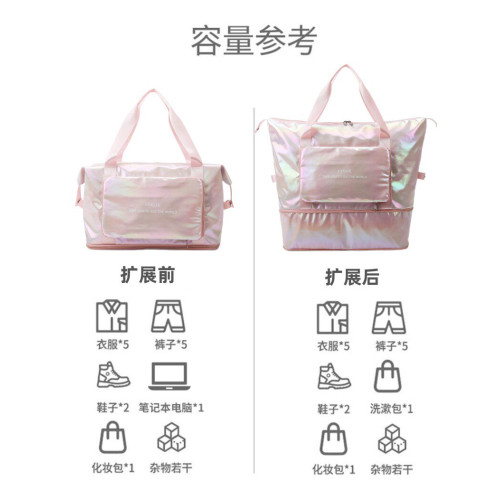 短途旅行包女手提出差大容量輕便運動健身包小行李待産旅遊收納袋