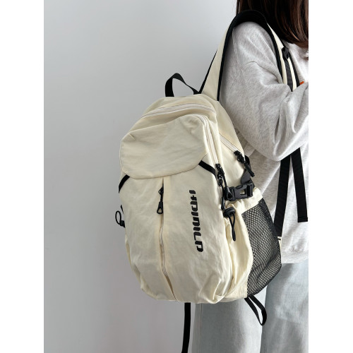 日系輕便減負雙肩包女大容量初中高中通勤書包戶外登山旅遊後後背包男