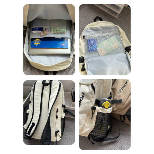 日系輕便減負雙肩包女大容量初中高中通勤書包戶外登山旅遊後後背包男