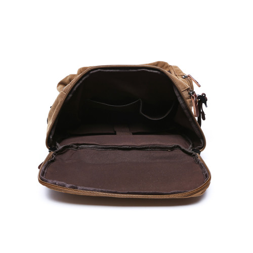 復古歐美工裝帆布後後背包男商務通勤旅行包雙肩包男士電腦包學生書包