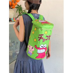 2025新款可愛蠟筆小新立體桶包雙肩包球拍包大容量立體盒子旅行包