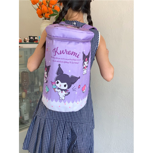 2025新款可愛蠟筆小新立體桶包雙肩包球拍包大容量立體盒子旅行包