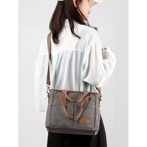 2025新款百搭上班通勤大容量帆布包女包手提斜後後背包中老年媽媽包潮