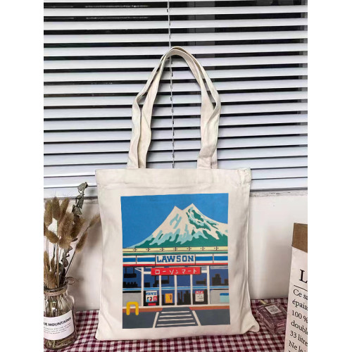 711便利店文創帆布包大容量學生手提單肩帆布包文具收納袋包書袋