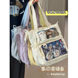 日系二次元紥板痛包單肩包初中女生學生黨通勤包包大容量斜後後背包女