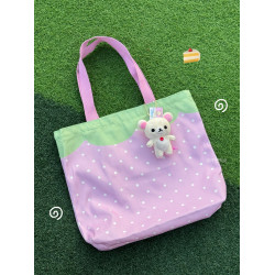 不想失業原創草莓單肩包可愛日系百搭通勤包包大容量慵懶風帆布包