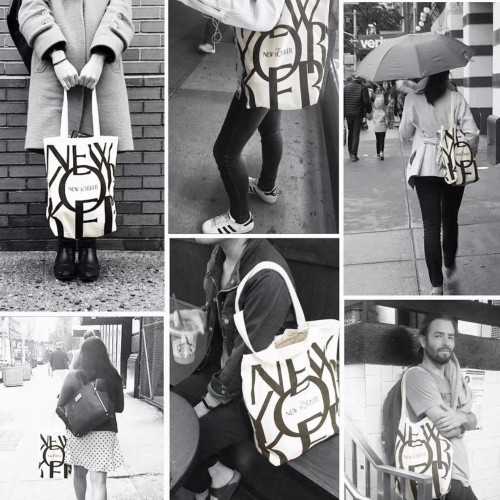 TheNewYorker紐約客帆布包小衆高級字母單肩學生通勤休閒購物袋