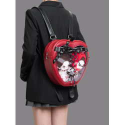 HIATUS原創暗黑風格皮帶鏈條蘋果雙肩痛包個性哥特綁帶蝴蝶結後後背包