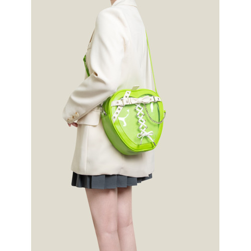 HIATUS原創暗黑風格皮帶鏈條蘋果雙肩痛包個性哥特綁帶蝴蝶結後後背包