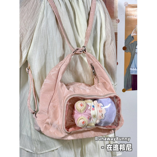 二次元少女穀子吧唧痛包日常基礎款3way單肩斜背雙肩10cm娃包漫展