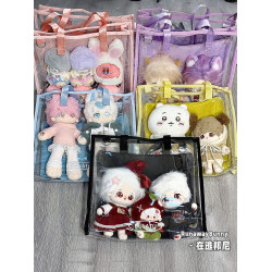 大容量雙面演唱會追星漫展10cm20cm30cm娃包二次元透明痛包單肩包