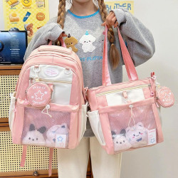 初中生書包女多巴胺高顔值可愛少女小學生四五六年級大容量雙肩包