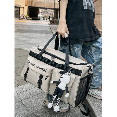 旅行包2024年新款健身包雙肩包短途旅行包男款大容量收納行李袋女