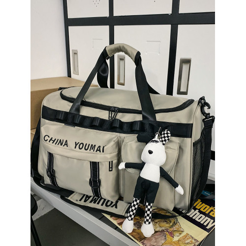 旅行包2024年新款健身包雙肩包短途旅行包男款大容量收納行李袋女