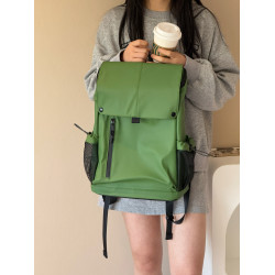 MY大容量雙肩後後背包中性風防水離家出走雙肩包多口袋戶外旅行登山包