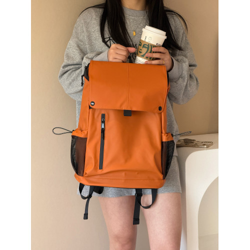 MY大容量雙肩後後背包中性風防水離家出走雙肩包多口袋戶外旅行登山包