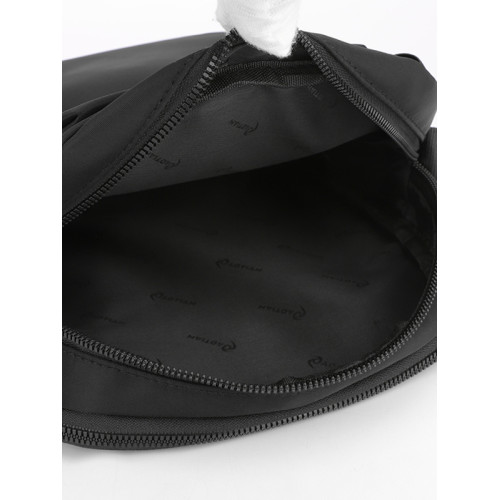 艾樂新款ipad斜後後背包男簡約牛津布男士通勤小挎包大容量黑色單肩包