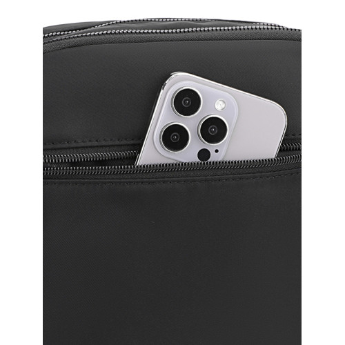 艾樂新款ipad斜後後背包男簡約牛津布男士通勤小挎包大容量黑色單肩包