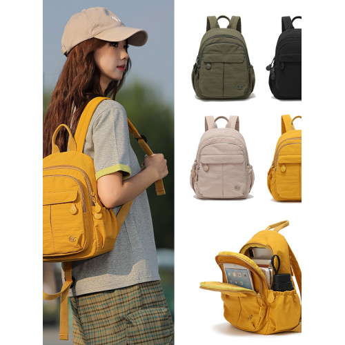 輕便尼龍雙肩包休閒出行逛街百搭女包可攜式收納逛街通勤旅行小後後背包