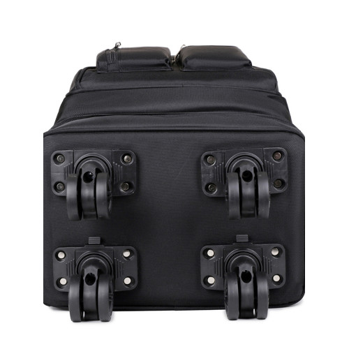 雙肩後後背包萬向輪可拆卸拉桿行李包多口袋大容量登機包大學生通勤包