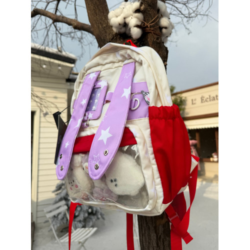 梁拌泡菜LBPC星星垂耳兔痛包學生雙肩包原創設計可愛二次元書包