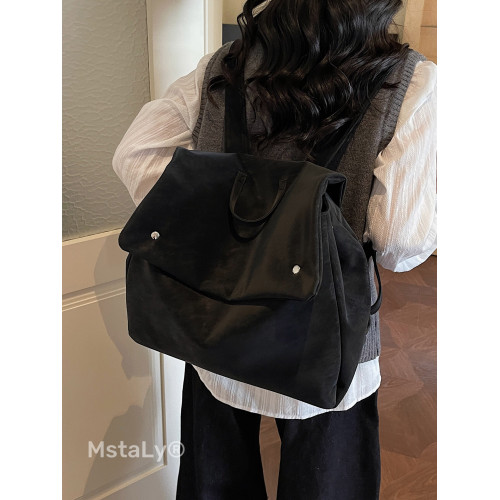 秋冬超火復古大容量雙肩包女2026新款高級感通勤外出旅行手提後後背包 秋冬超火復古大容量雙肩包女2026新款高級感通勤外出旅行手提後後背包