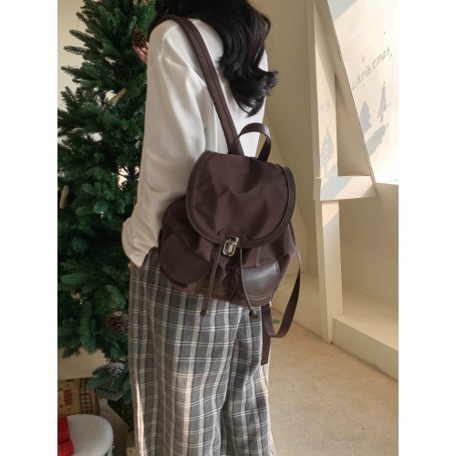 韓國小衆後後背包女包2025新款尼龍防水多口袋休閒後後背包大容量雙肩包