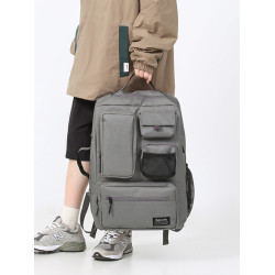 書包男大學生高顔值雙肩包大容量戶外出行登山包潮流輕便旅行後後背包