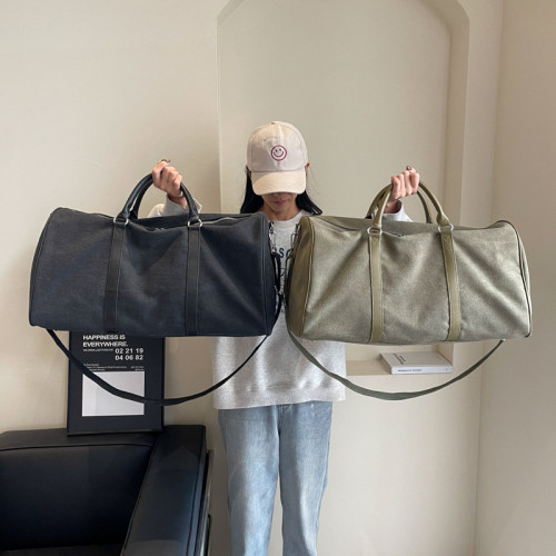 大容量旅行包男潮牌手提行李包斜後後背包短途出差旅行袋子運動健身包