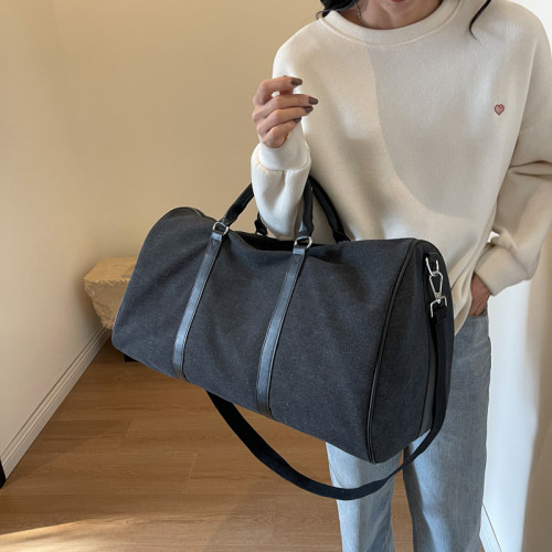 大容量旅行包男潮牌手提行李包斜後後背包短途出差旅行袋子運動健身包