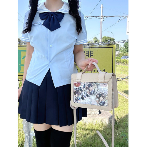 嗚咚小鋪原創百搭日常透明吧唧二次元小食量痛包包女【楓糖可可】