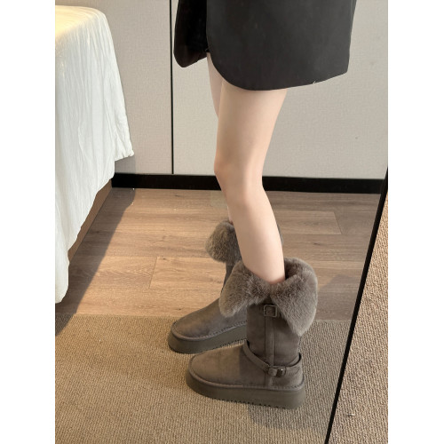 長筒雪地靴女款2026冬季新款東北毛毛靴加絨加厚保暖外穿厚底棉靴