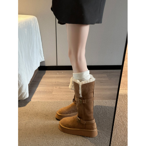 長筒雪地靴女款2026冬季新款東北毛毛靴加絨加厚保暖外穿厚底棉靴